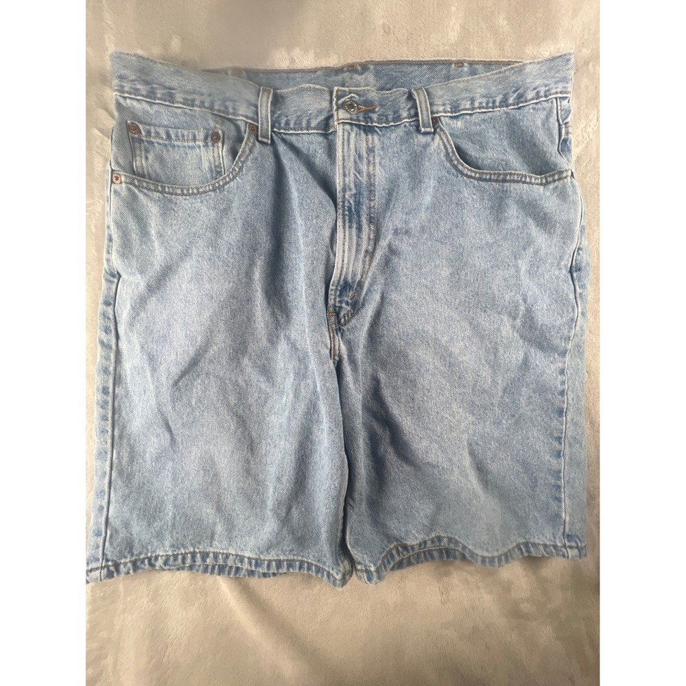 Levis 550 Relaxed Fit Denim Shorts‎ Mens 38 Light Wash Blue Cotton Jorts